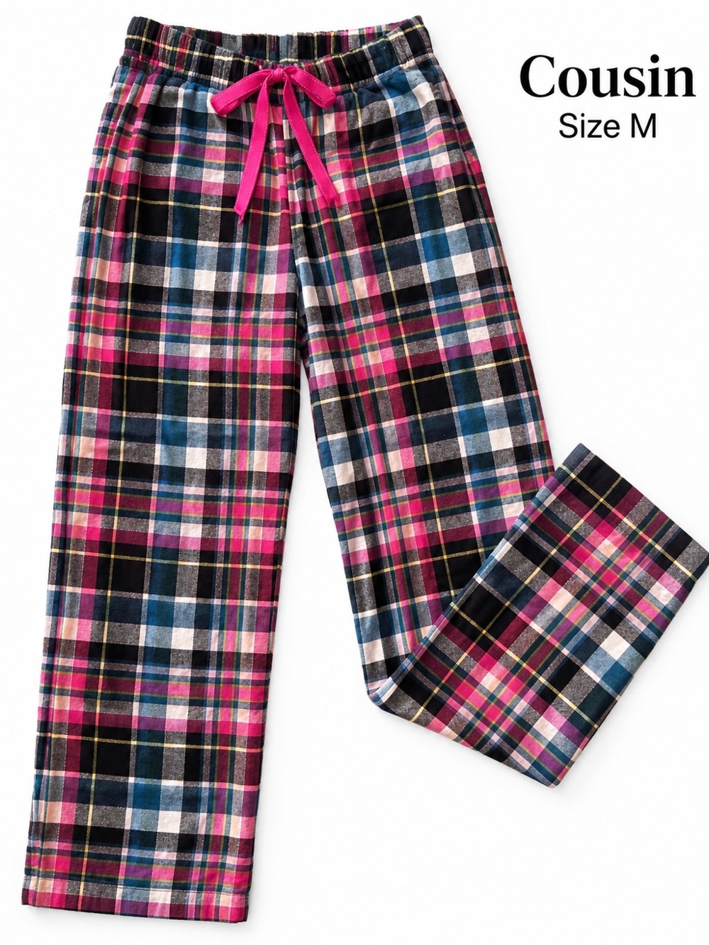 Cousin Kids Plaid Pajama Pants - Pink & Blue